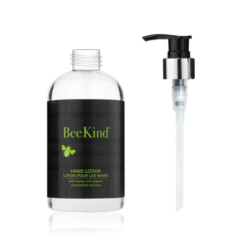 BeeKind Hand and Body Lotion Dispenser Bottle, Empty with Pump, 15.5oz/458ml